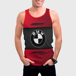 Майка-безрукавка мужская BMW SPORT, цвет: 3D-красный — фото 2