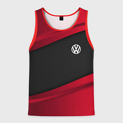 Майка-безрукавка мужская Volkswagen: Red Sport, цвет: 3D-красный