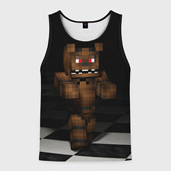 Майка-безрукавка мужская Minecraft: Freddy FNAF, цвет: 3D-черный