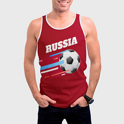 Майка-безрукавка мужская Russia Football, цвет: 3D-белый — фото 2
