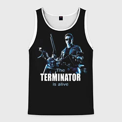Майка-безрукавка мужская Terminator: Is alive, цвет: 3D-белый