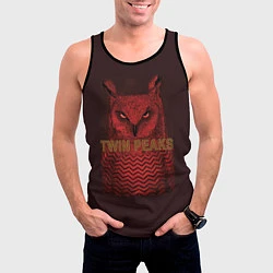 Майка-безрукавка мужская Twin Peaks: Red Owl, цвет: 3D-черный — фото 2