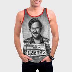 Майка-безрукавка мужская Пабло Эскобар, цвет: 3D-красный — фото 2