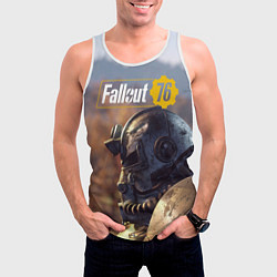 Майка-безрукавка мужская Fallout 76, цвет: 3D-белый — фото 2