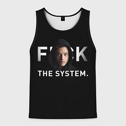 Майка-безрукавка мужская F*ck The System: Mr Robot, цвет: 3D-черный