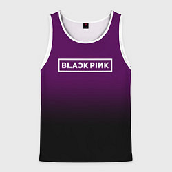 Майка-безрукавка мужская Black Pink: Violet Gradient, цвет: 3D-белый