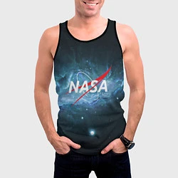 Майка-безрукавка мужская NASA: Space Light, цвет: 3D-черный — фото 2