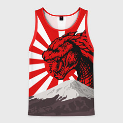 Майка-безрукавка мужская Japanese Godzilla, цвет: 3D-красный