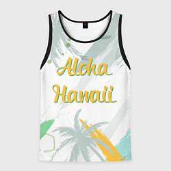 Майка-безрукавка мужская Aloha Hawaii, цвет: 3D-черный