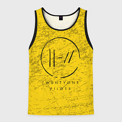 Майка-безрукавка мужская 21 Pilots: Yellow Grunge, цвет: 3D-черный