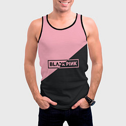 Майка-безрукавка мужская Black Pink, цвет: 3D-черный — фото 2