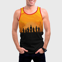 Майка-безрукавка мужская Red Dead Redemption: Orange Sun, цвет: 3D-красный — фото 2