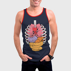 Майка-безрукавка мужская Внутри меня котики, цвет: 3D-красный — фото 2