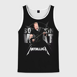 Майка-безрукавка мужская Metallica black, цвет: 3D-белый