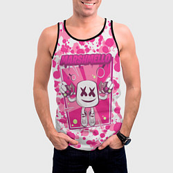Майка-безрукавка мужская Marshmello: Pink Fashion, цвет: 3D-черный — фото 2