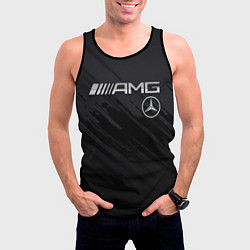 Майка-безрукавка мужская Mercedes AMG, цвет: 3D-черный — фото 2