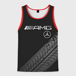 Майка-безрукавка мужская Mercedes AMG: Street Racing, цвет: 3D-красный
