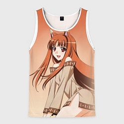 Мужская майка без рукавов Милая аниме девочка-оборотень - Волчица и пряности