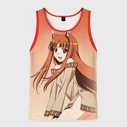 Мужская майка без рукавов Милая аниме девочка-оборотень - Волчица и пряности