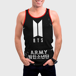 Майка-безрукавка мужская BTS ARMY, цвет: 3D-красный — фото 2