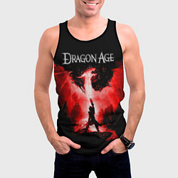 Майка-безрукавка мужская Dragon Age, цвет: 3D-черный — фото 2