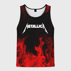 Майка-безрукавка мужская METALLICA НА СПИНЕ, цвет: 3D-черный