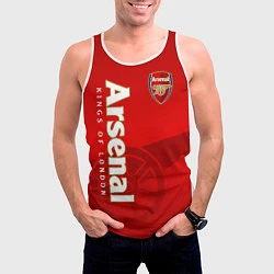 Майка-безрукавка мужская Arsenal, цвет: 3D-белый — фото 2