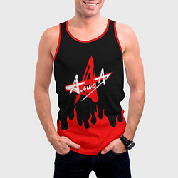 Майка-безрукавка мужская АлисА стар, цвет: 3D-красный — фото 2