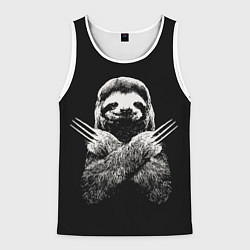 Мужская майка без рукавов Ленивец росомаха