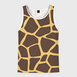 Майка-безрукавка мужская Окрас жирафа, цвет: 3D-белый