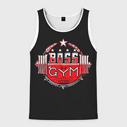 Майка-безрукавка мужская Boss of GYM акварель, цвет: 3D-белый