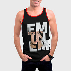 Майка-безрукавка мужская Eminem, цвет: 3D-красный — фото 2