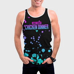 Майка-безрукавка мужская Chicken Dinner, цвет: 3D-белый — фото 2