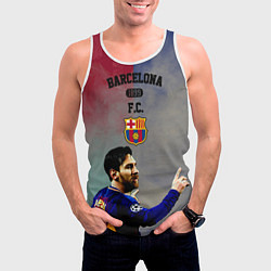 Майка-безрукавка мужская Messi, цвет: 3D-белый — фото 2