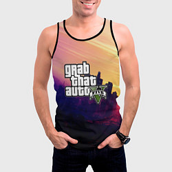 Майка-безрукавка мужская GTA 5, цвет: 3D-черный — фото 2