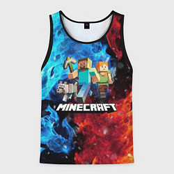 Майка-безрукавка мужская Minecraft Майнкрафт, цвет: 3D-черный