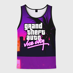 Майка-безрукавка мужская GTA:VICE CITY, цвет: 3D-черный