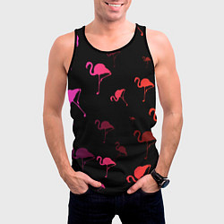 Майка-безрукавка мужская Фламинго, цвет: 3D-черный — фото 2