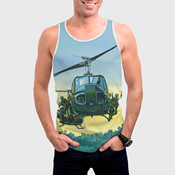 Майка-безрукавка мужская Вертолеты, цвет: 3D-белый — фото 2