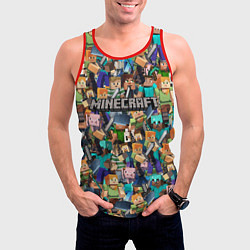 Майка-безрукавка мужская MINECRAFT ПЕРСОНАЖИ, цвет: 3D-красный — фото 2