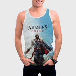 Майка-безрукавка мужская Assassins Creed, цвет: 3D-белый — фото 2