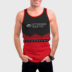 Майка-безрукавка мужская ASOT Let The Music Guide You, цвет: 3D-красный — фото 2