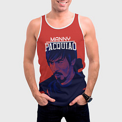 Майка-безрукавка мужская Manny Pacquiao, цвет: 3D-белый — фото 2