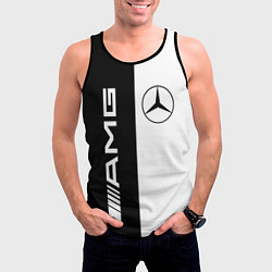 Майка-безрукавка мужская MERCEDES AMG, цвет: 3D-черный — фото 2