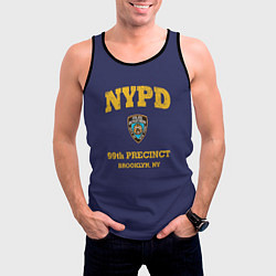 Майка-безрукавка мужская Бруклин 9-9 департамент NYPD, цвет: 3D-черный — фото 2
