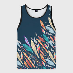 Мужская майка без рукавов Перья