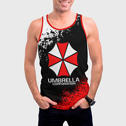 Майка-безрукавка мужская RESIDENT EVIL UMBRELLA, цвет: 3D-красный — фото 2