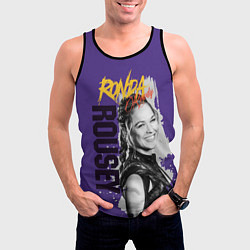 Майка-безрукавка мужская Ronda Rousey, цвет: 3D-черный — фото 2