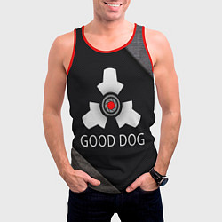 Майка-безрукавка мужская HL good dog, цвет: 3D-красный — фото 2