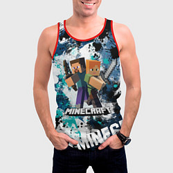 Майка-безрукавка мужская Minecraft Майнкрафт, цвет: 3D-красный — фото 2